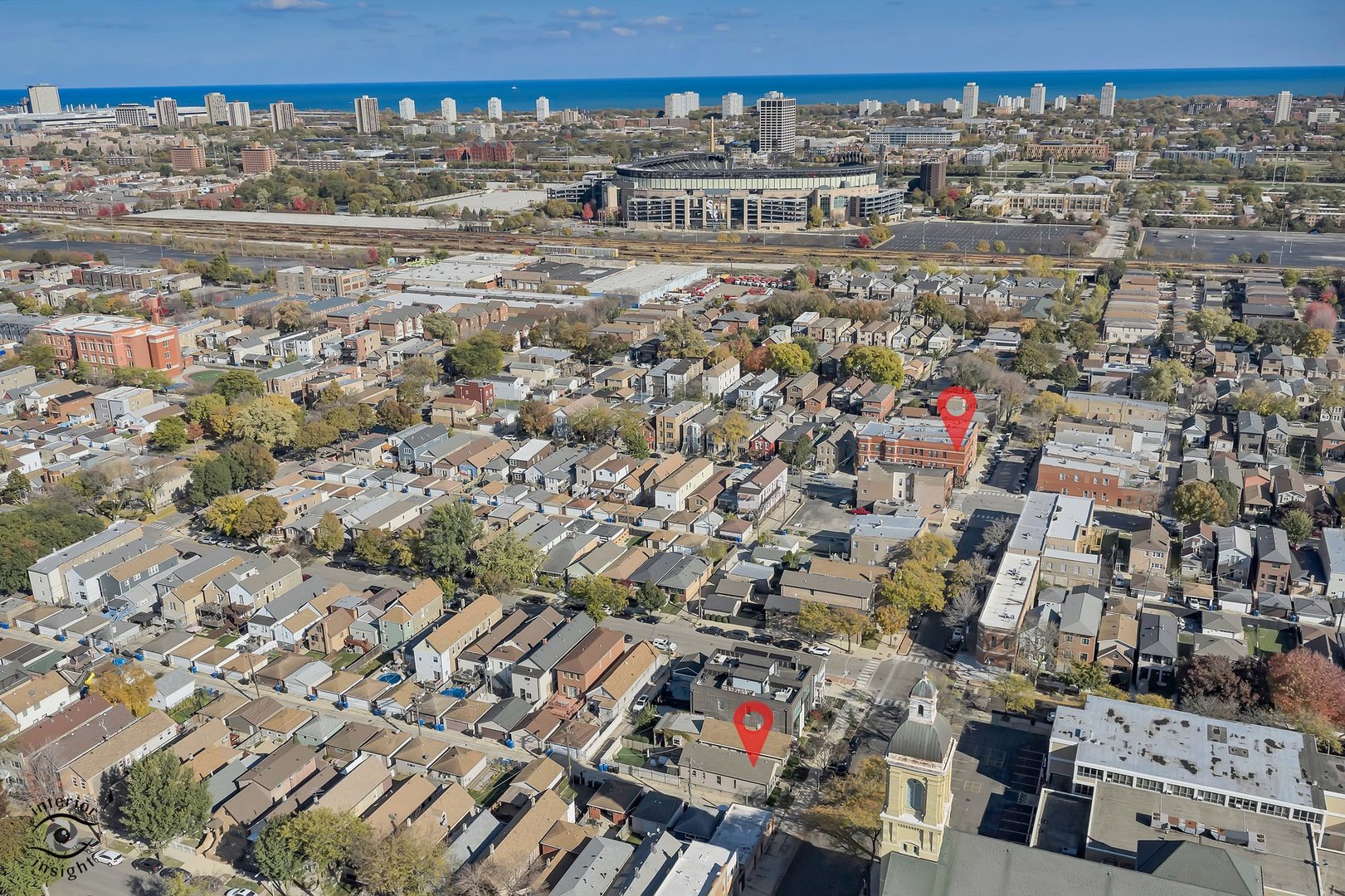 642 West 37th Street Chicago, IL 60609 - Photo 3 of 31 an aerial view of a city