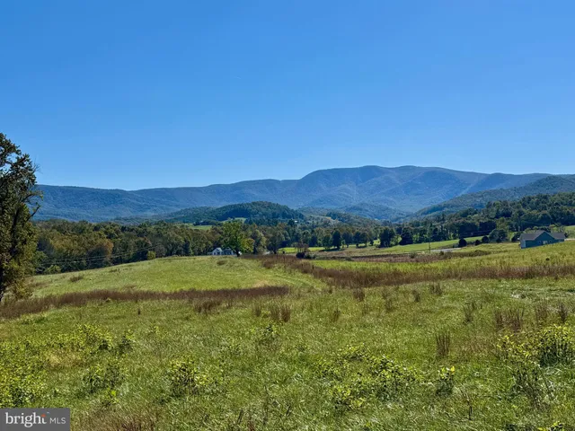a view of an outdoor space and mountain view