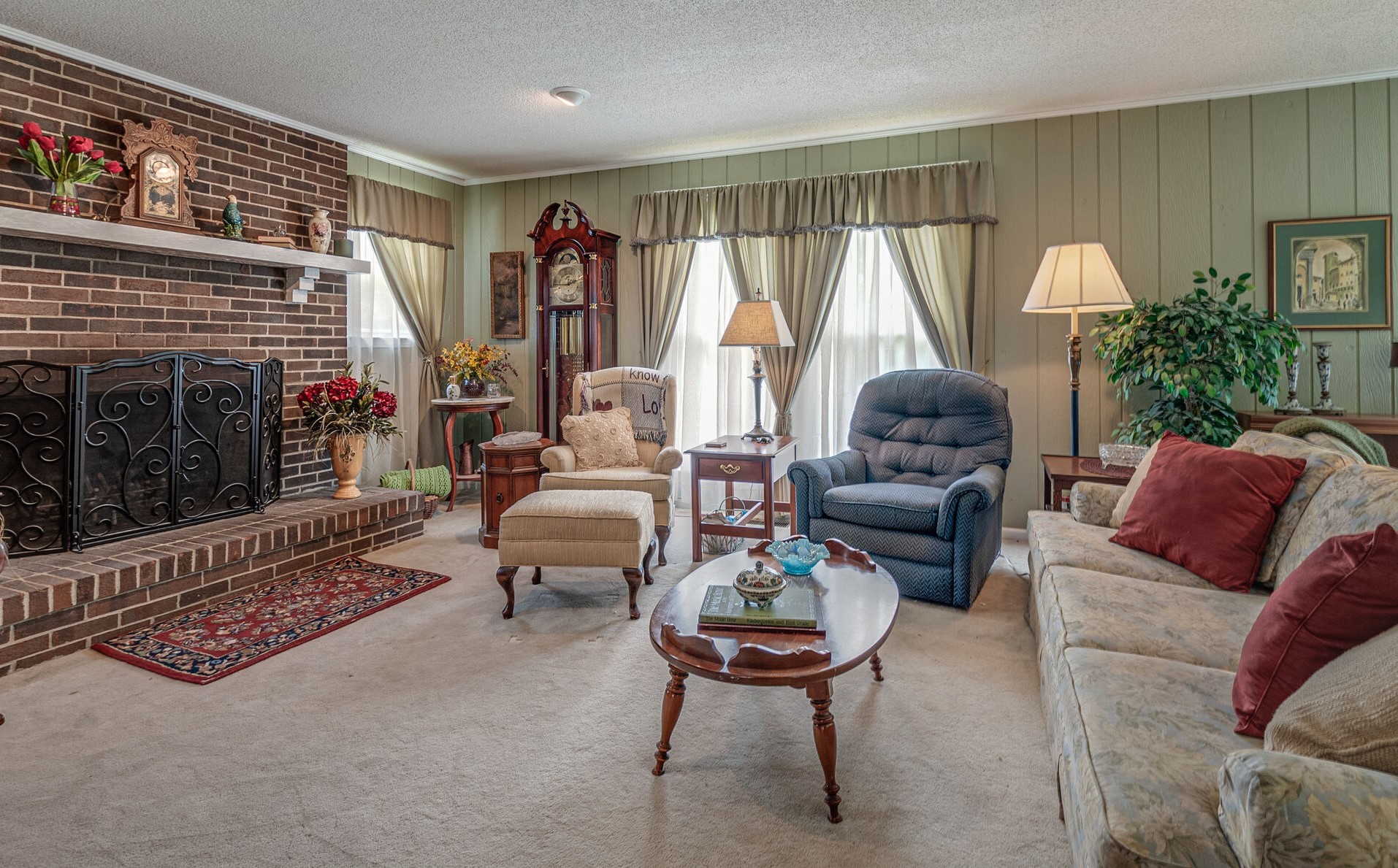 2770 Ben Green Road Lebanon, TN 37090 - Photo 9 of 37 a living room with furniture and a fireplace