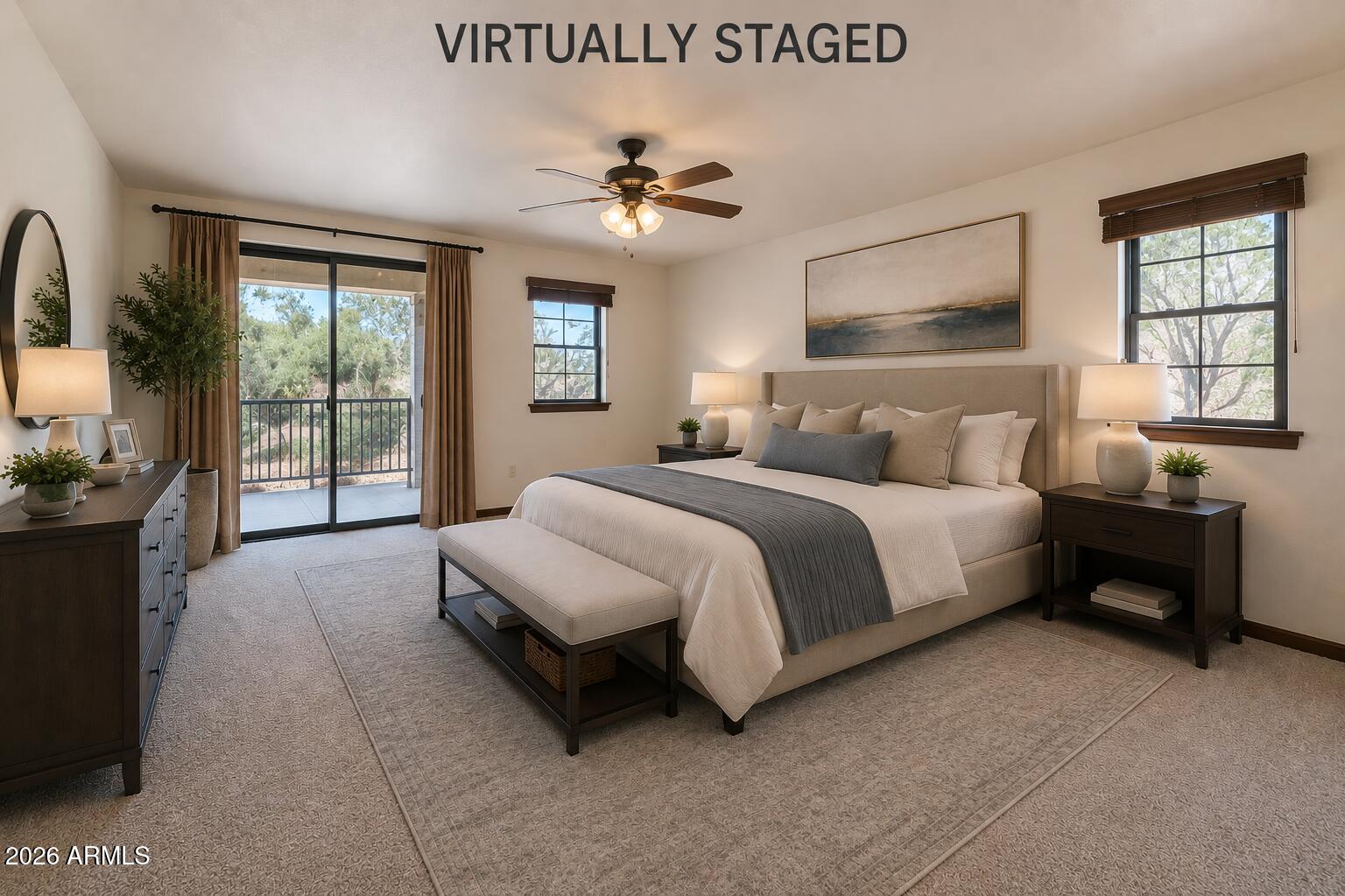 36601 North Mule Train Road, Unit B21 Carefree, AZ 85377 - Photo 15 of 33 Primary bedroom w patio access