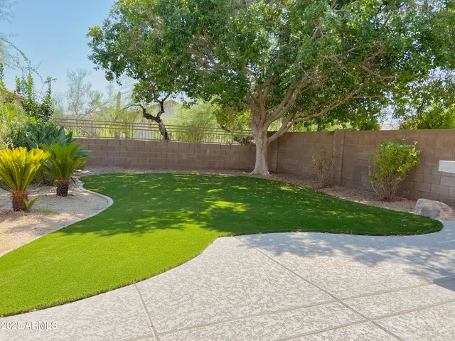 a view of a backyard with a garden