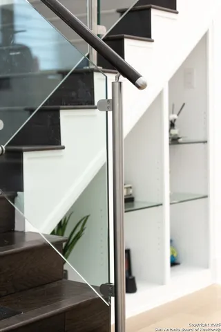 a bathroom with a sink and a shower