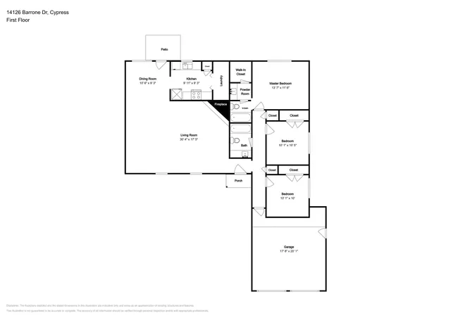 $1,785 | 14126 Barrone Drive, Cypress, TX 77429