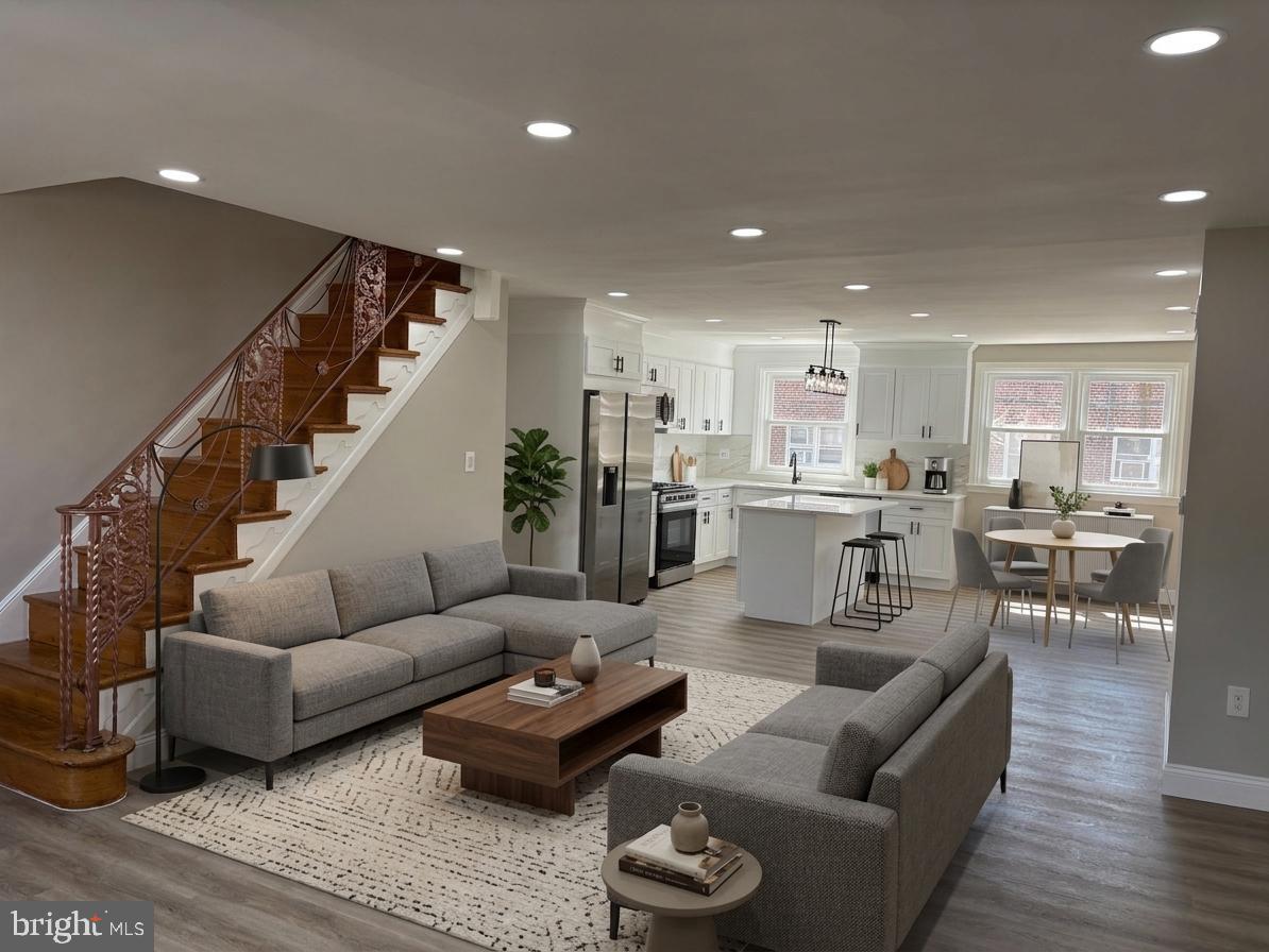 8266 Temple Road Philadelphia, PA 19150 - Photo 6 of 38 Living Room - Virtually Staged