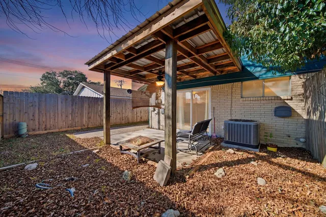 a backyard of a house