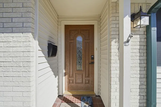 a view of a door of the house