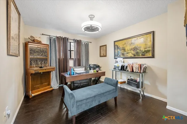 a backyard of house with seating space