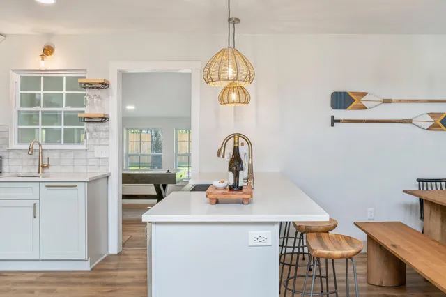 a close view of a couch in a room