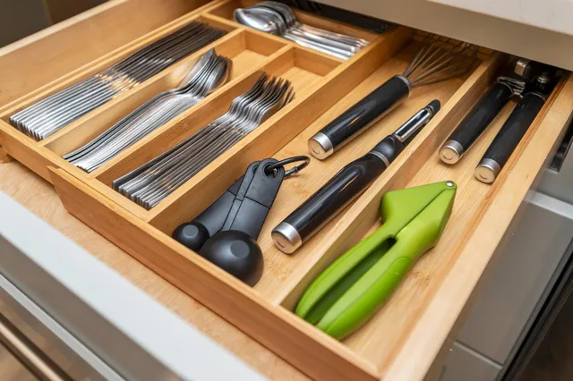 a bed sitting in a room next to a window