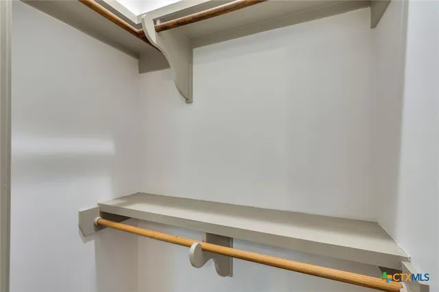 a close up of a close up view of racks on the wall