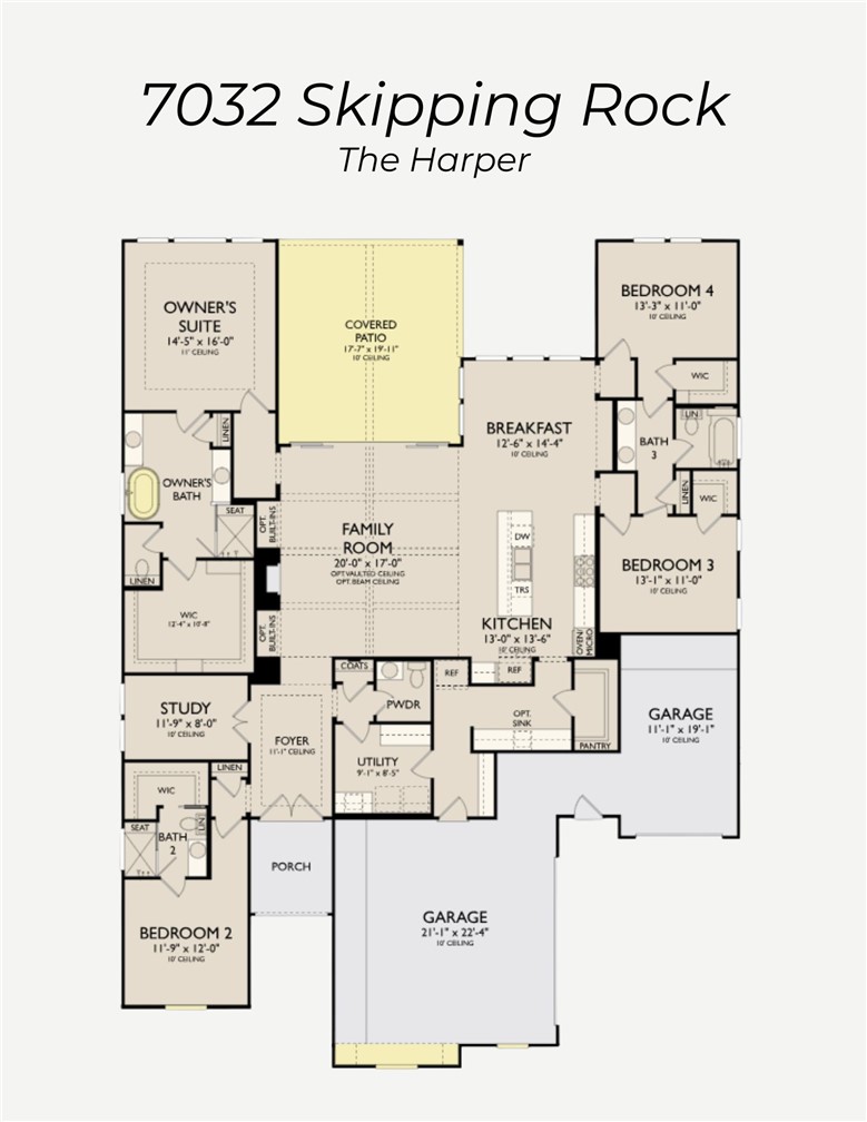 7032 Skipping Rock Path Bryan, TX 77808 - Photo 13 of 13 View of floor plan / room layout