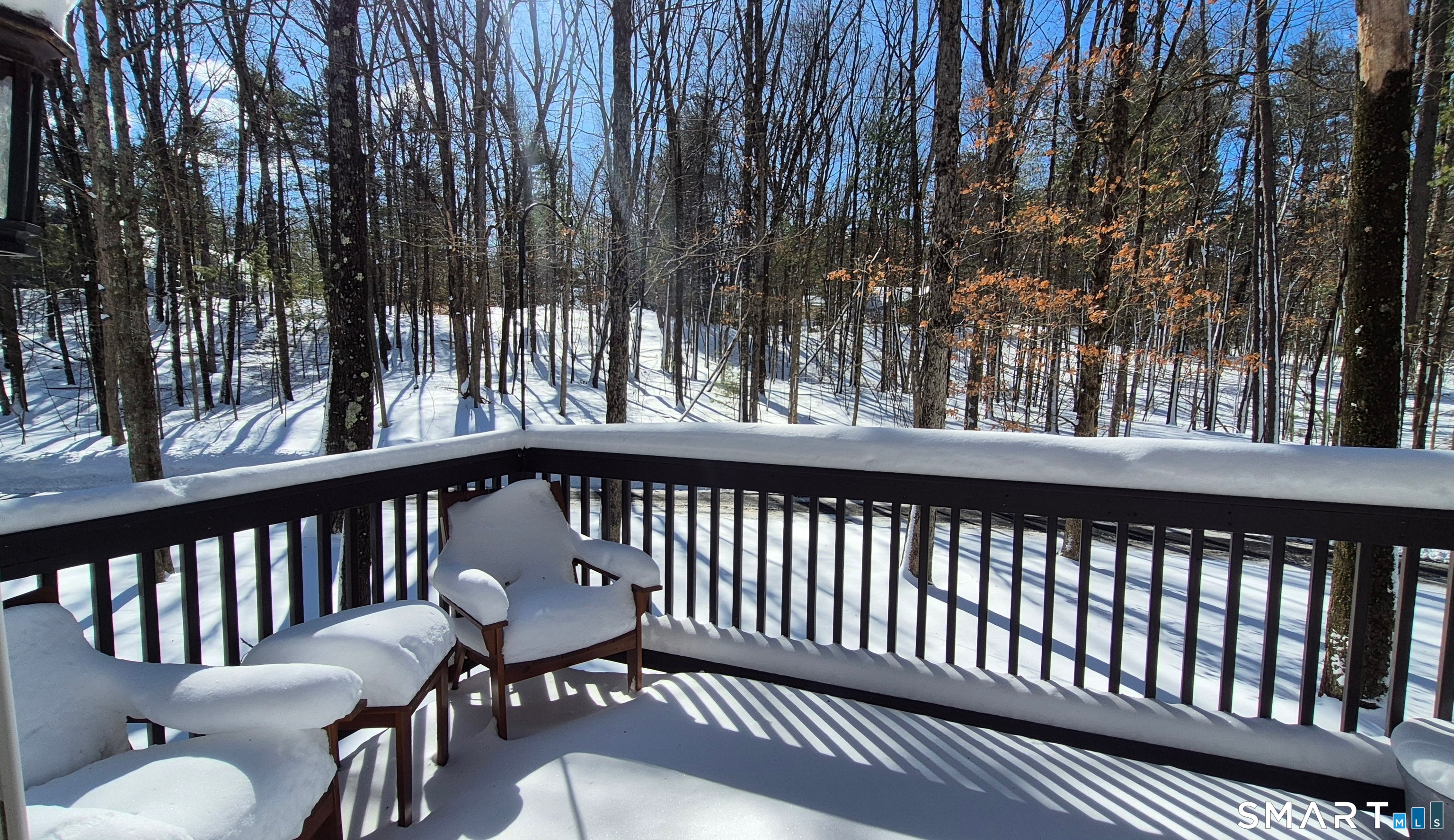 239 Old Farms Road, Unit 15C Avon, CT 06001 - Photo 26 of 29 a view of a chair in wooden deck