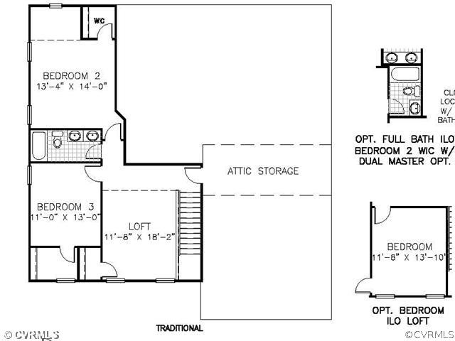 4936 Winding Branch Road Moseley, VA 23120 - Photo 14 of 14 2nd Floor Plan - This home offers optional 4th Bed