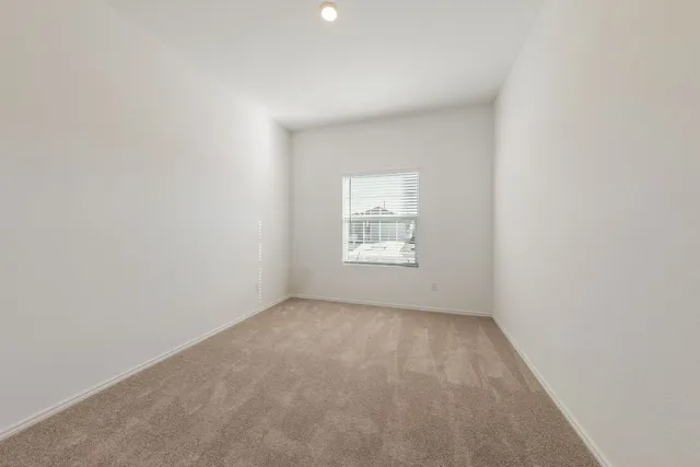 a backyard of a house with plants and wooden fence