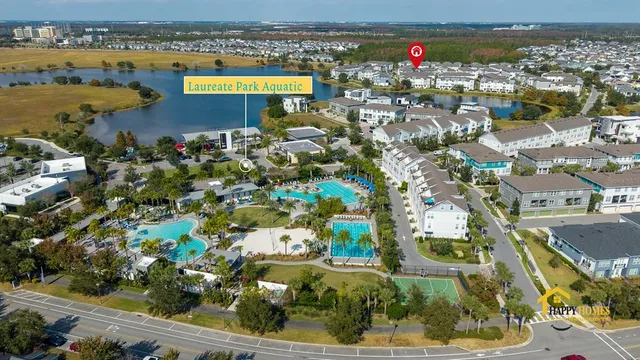 an aerial view of multiple house