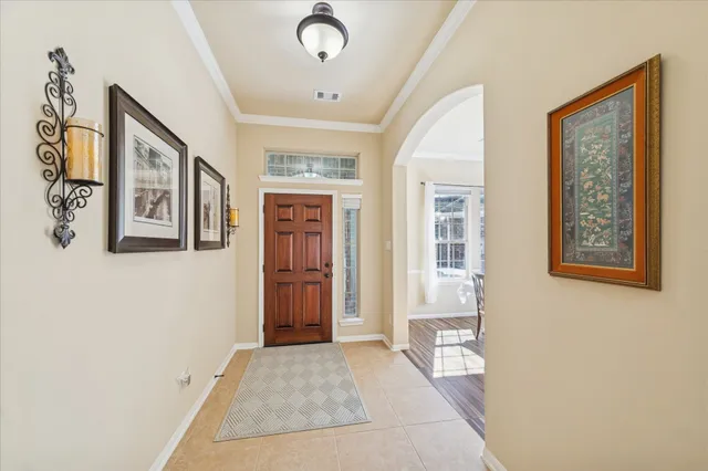 a front view of a house