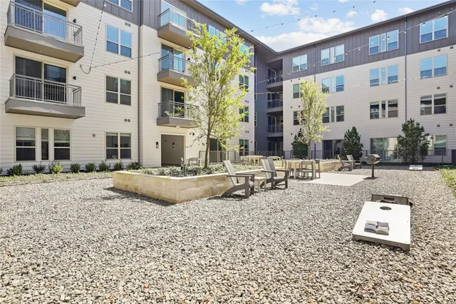 a view of a building with a outdoor space