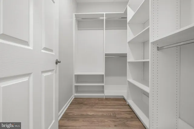 a view of walk in closet