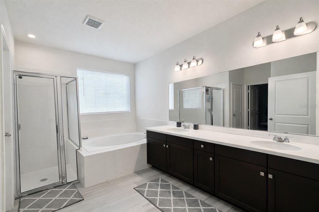 975 Vineyard Rdg Road Minneola, FL 34715 - Photo 13 of 19 a spacious bathroom with a tub sink shower and mirror