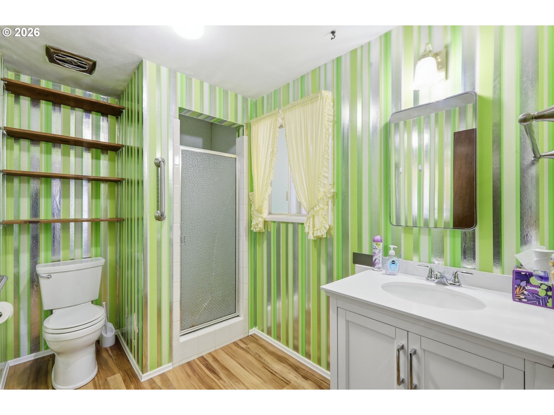 2494 38th Street Springfield, OR 97477 - Photo 9 of 38 a bathroom with a double vanity sink toilet and shower
