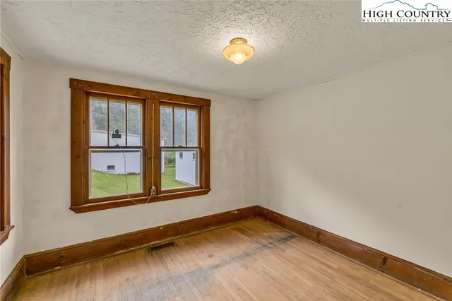 an empty room with a window