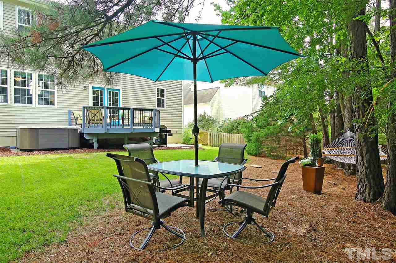2525 Springfield Park Drive Raleigh, NC 27614 - Photo 24 of 25 Enjoy your private backyard with outdoor dining, relaxing hot tub or peaceful hammock.