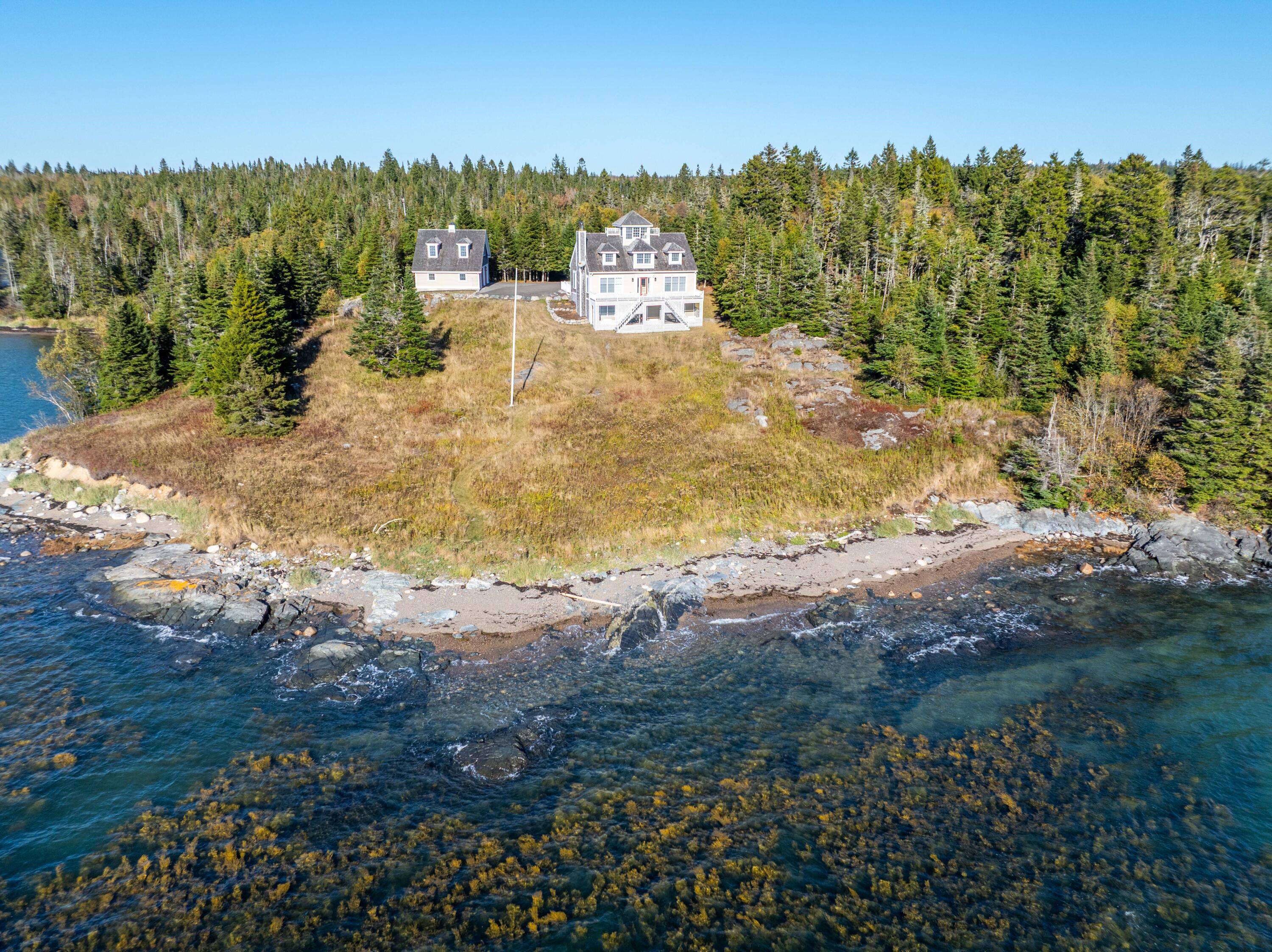 613 Yoho Head Road Machiasport, ME 04655 - Photo 85 of 97 Aerial of Property & Shoreline