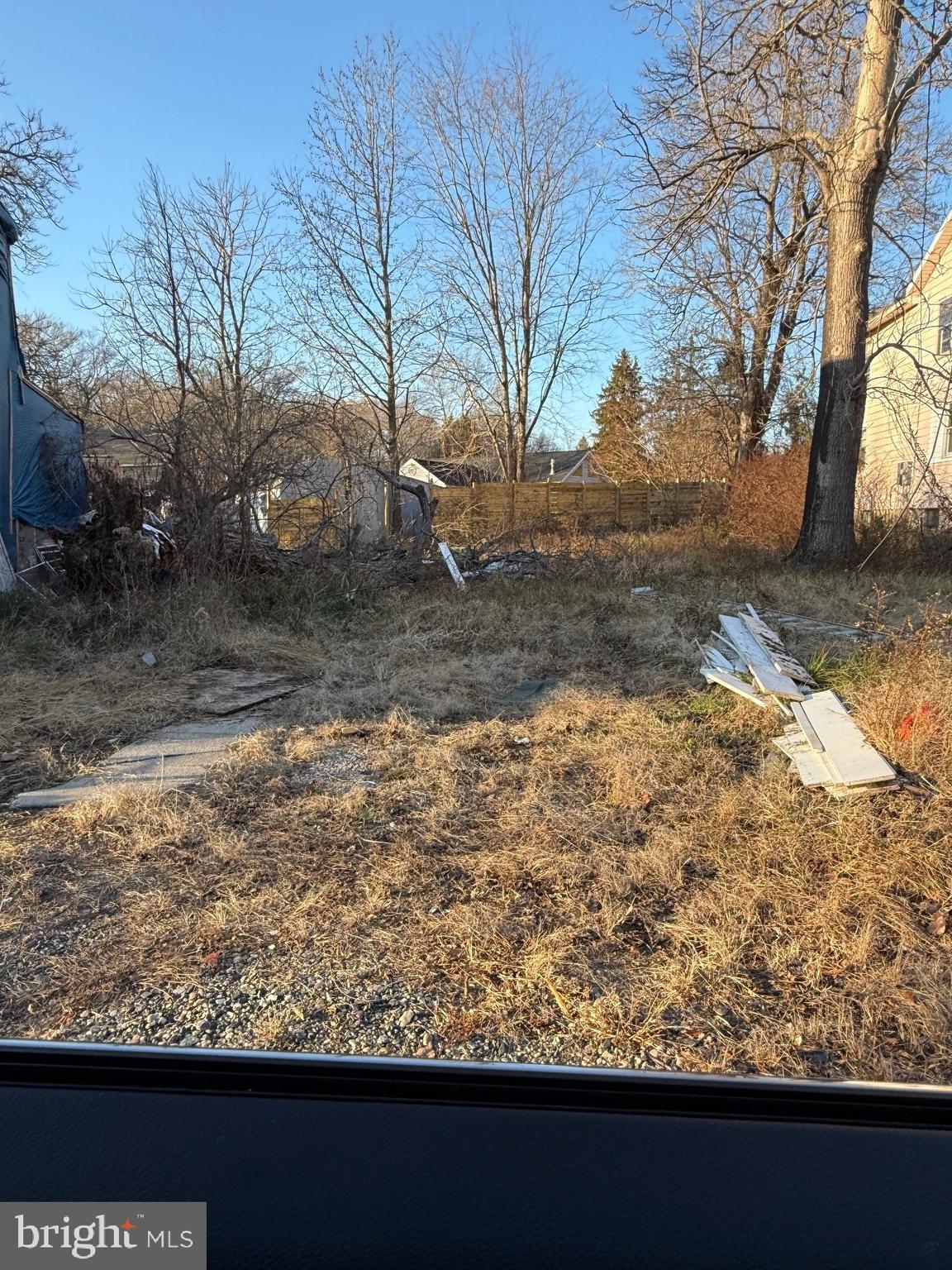a view of backyard with green space