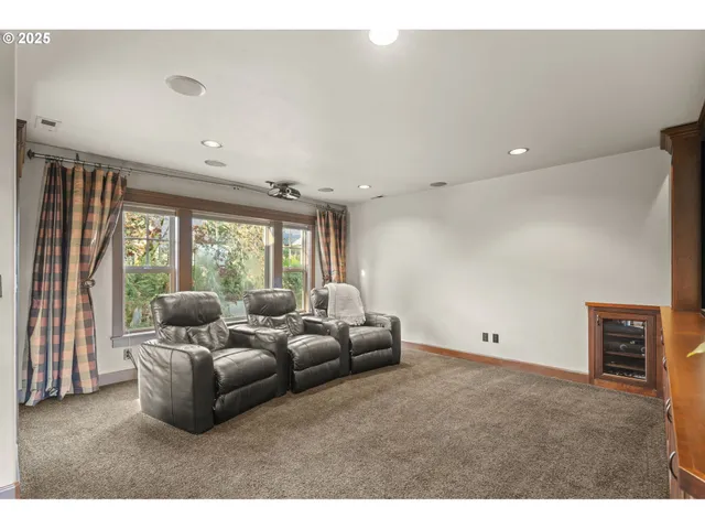 a view of balcony with wooden floor