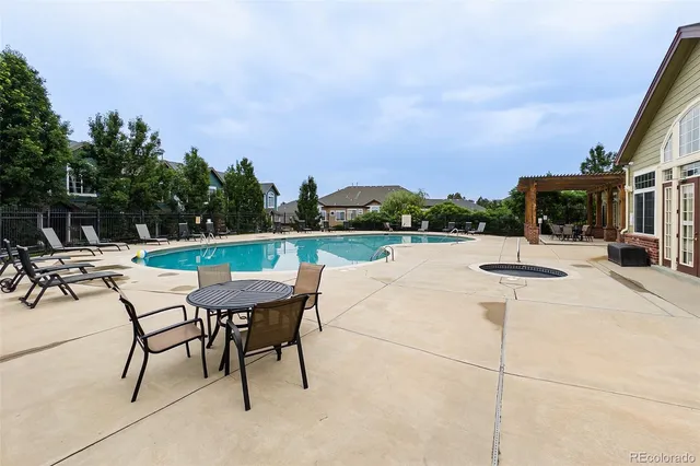 a view of outdoor space with seating