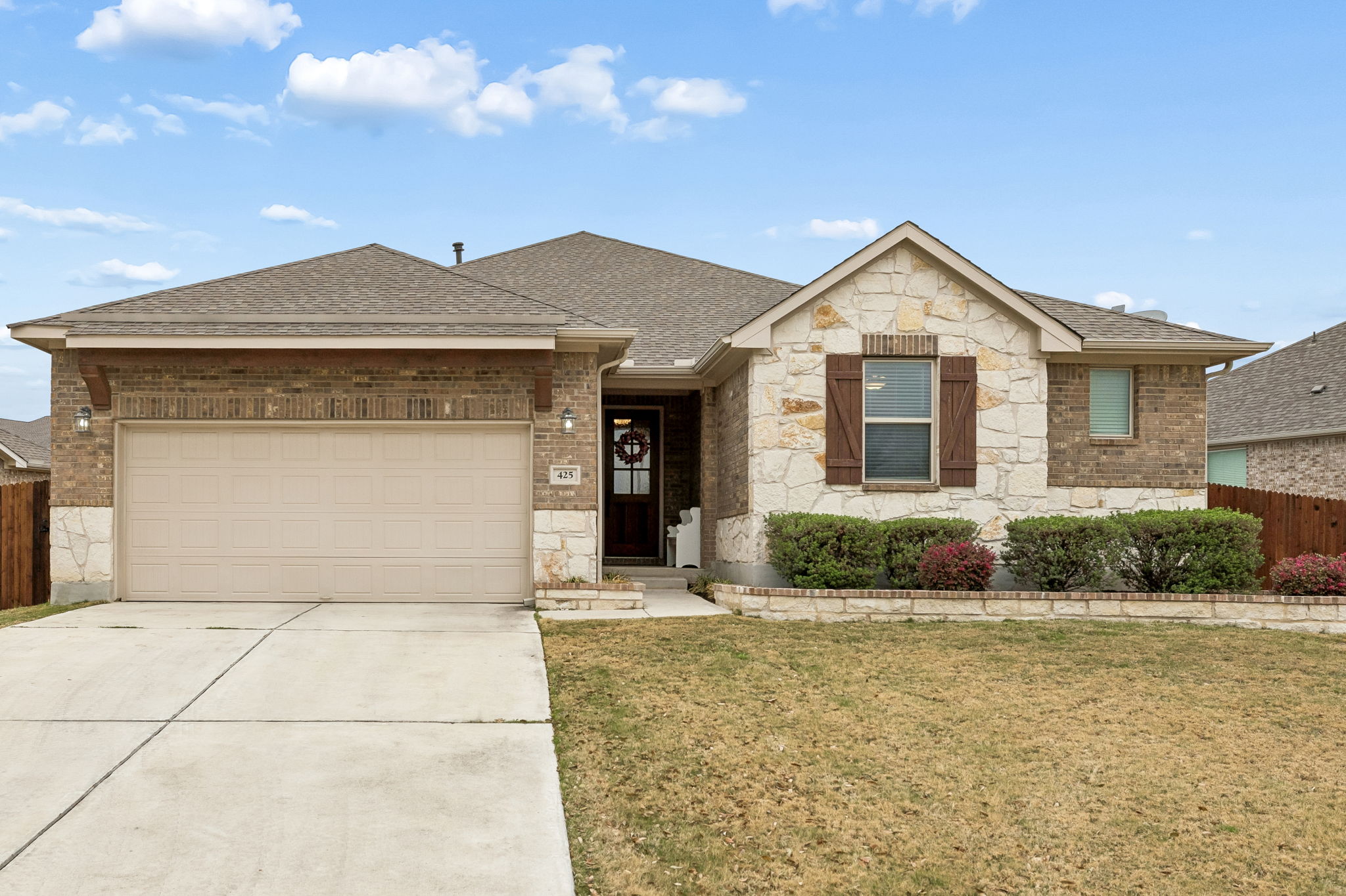 425 Windom Way Georgetown, TX 78626 - Photo 1 of 1 Single-story residence featuring a combination of brick and stone facade