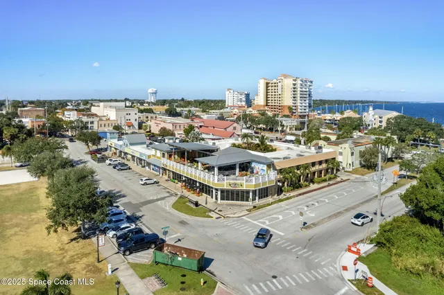 a view of a city with tall buildings