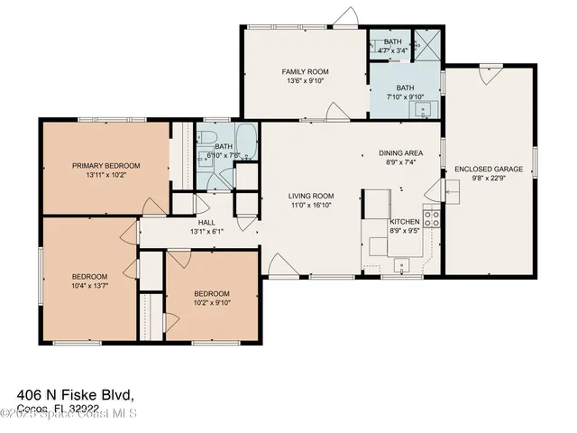 $170,000 | 406 North Fiske Boulevard, Cocoa, FL 32922