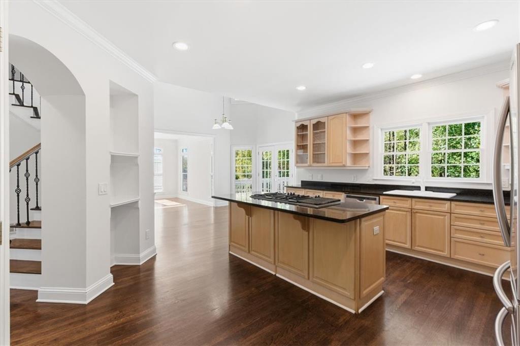 166 Windrift Drive Dallas, GA 30132 - Photo 19 of 72 a kitchen with stainless steel appliances granite countertop a stove and a sink