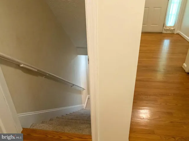 a view of hallway with stairs