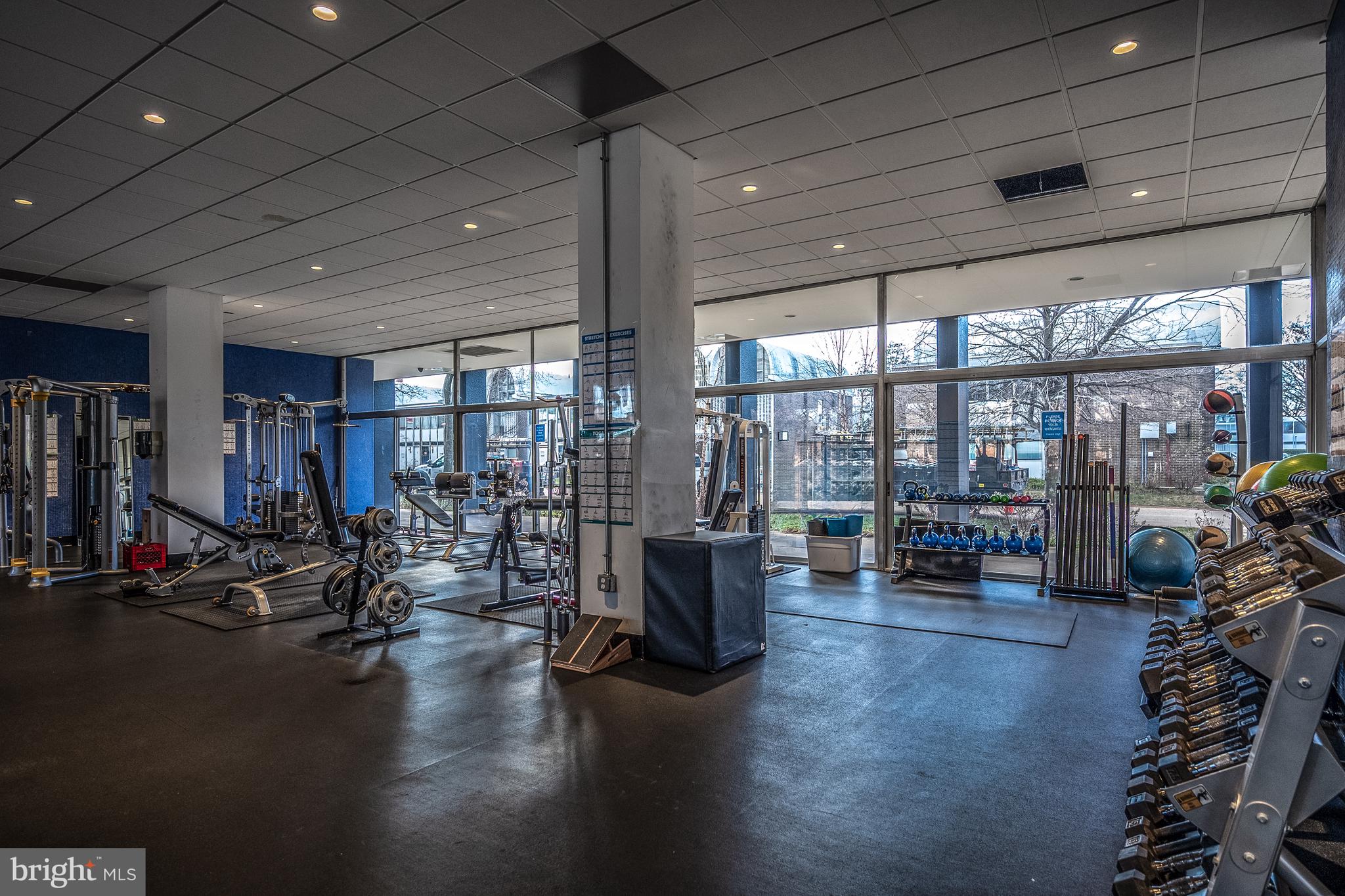1311 Delaware Avenue Southwest, Unit S231 Washington, DC 20024 - Photo 38 of 74 a view of a room with gym equipment