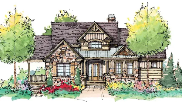 a front view of a house