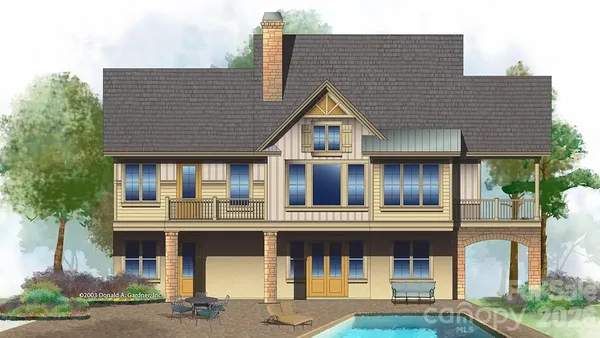 a front view of residential houses