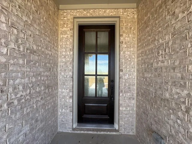 a view of front door of house