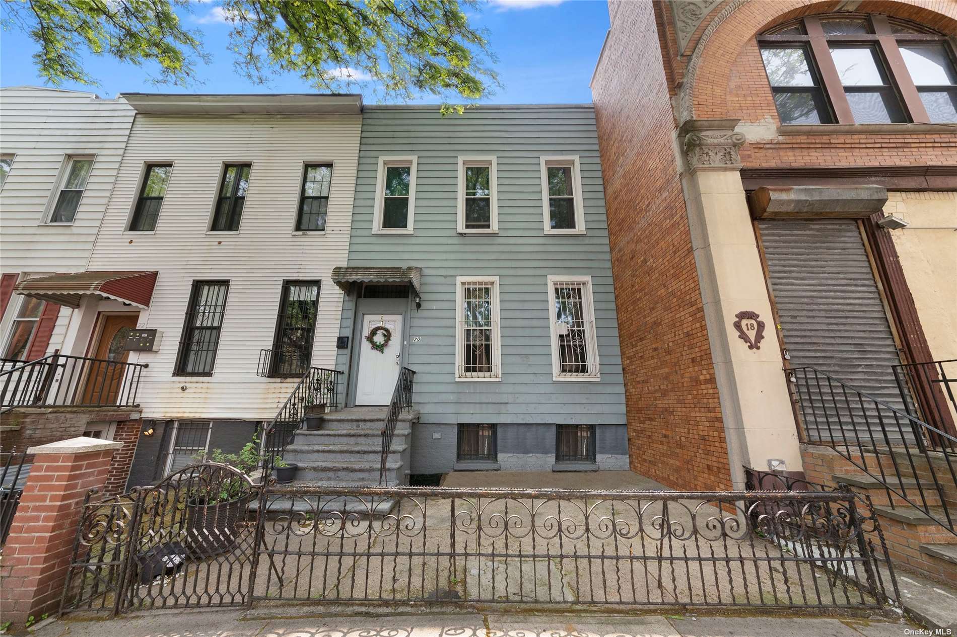 a front view of a house