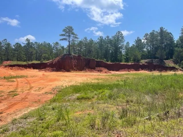 a view of a lake with houses in the background
