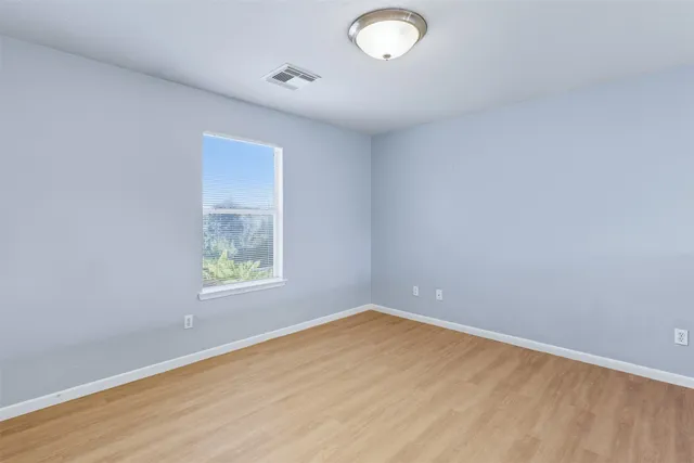 an empty room with a window