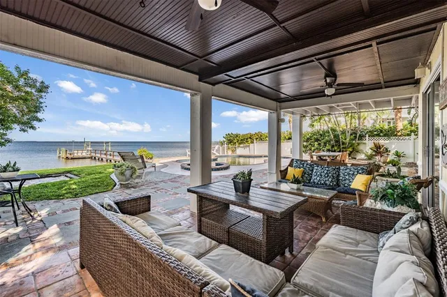 a view of balcony with outdoor seating