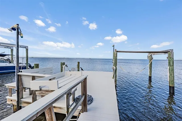 a view of an ocean and beach