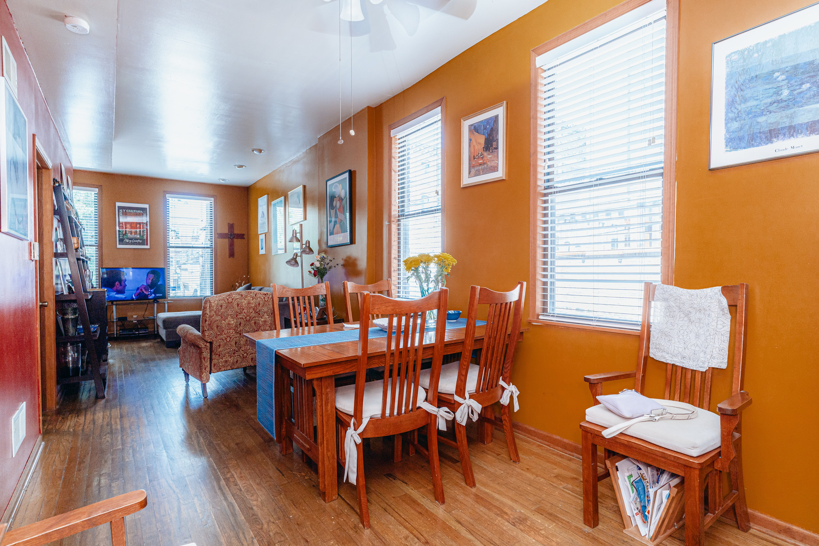 747 North Throop Street Chicago, IL 60642 - Photo 19 of 31 a view of a dining room with furniture and wooden floor