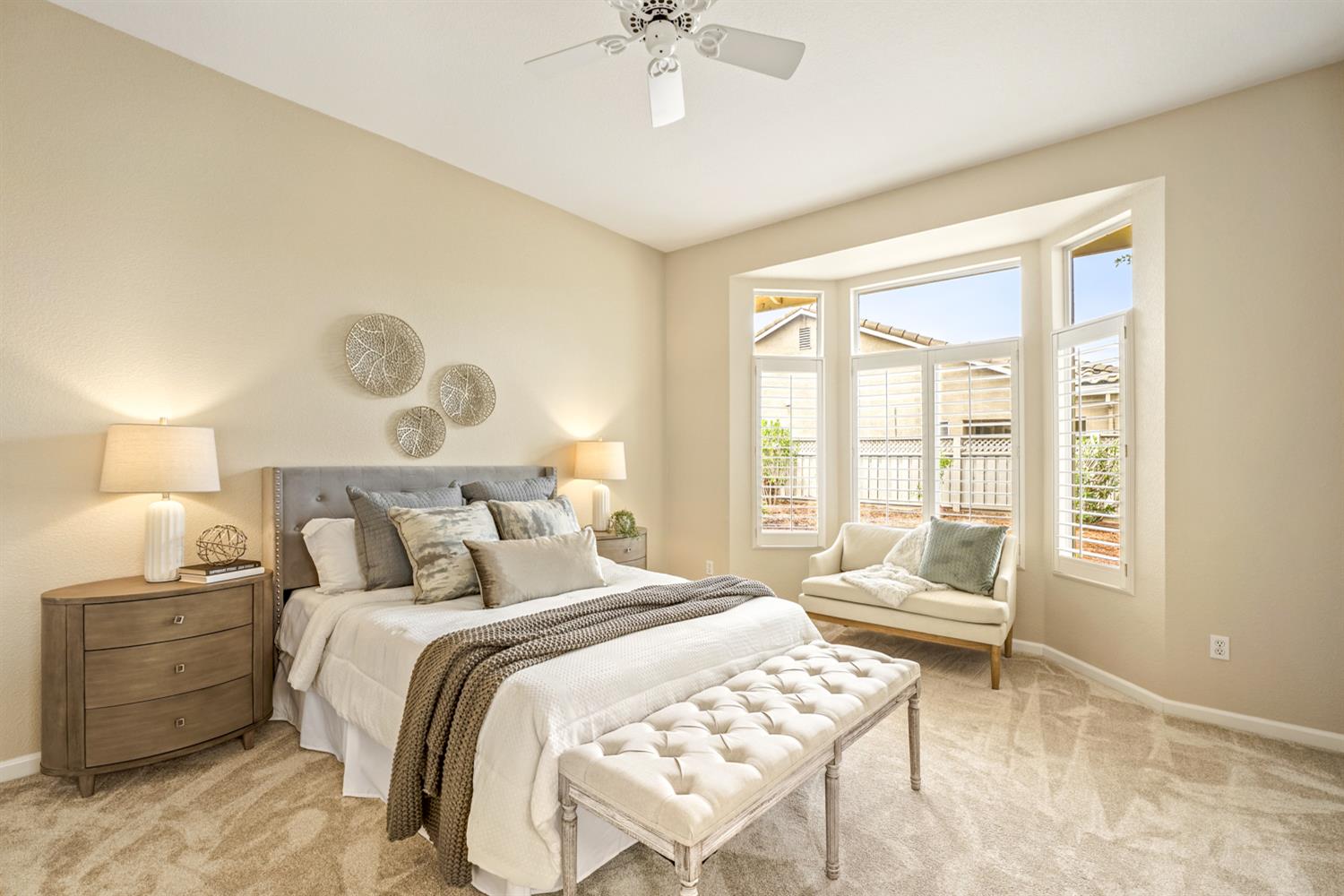 4081 Rose Creek Road Roseville, CA 95747 - Photo 25 of 52 a bedroom with a bed and a chandelier