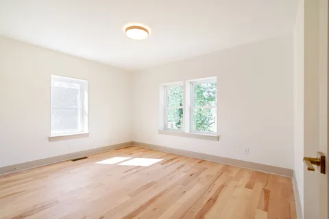 an empty room with a window