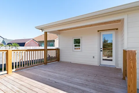 a view of a house with wooden floor