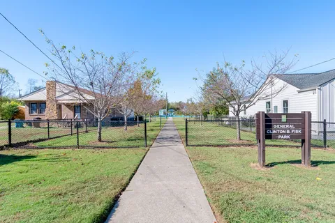 a view of a park with entertaining space