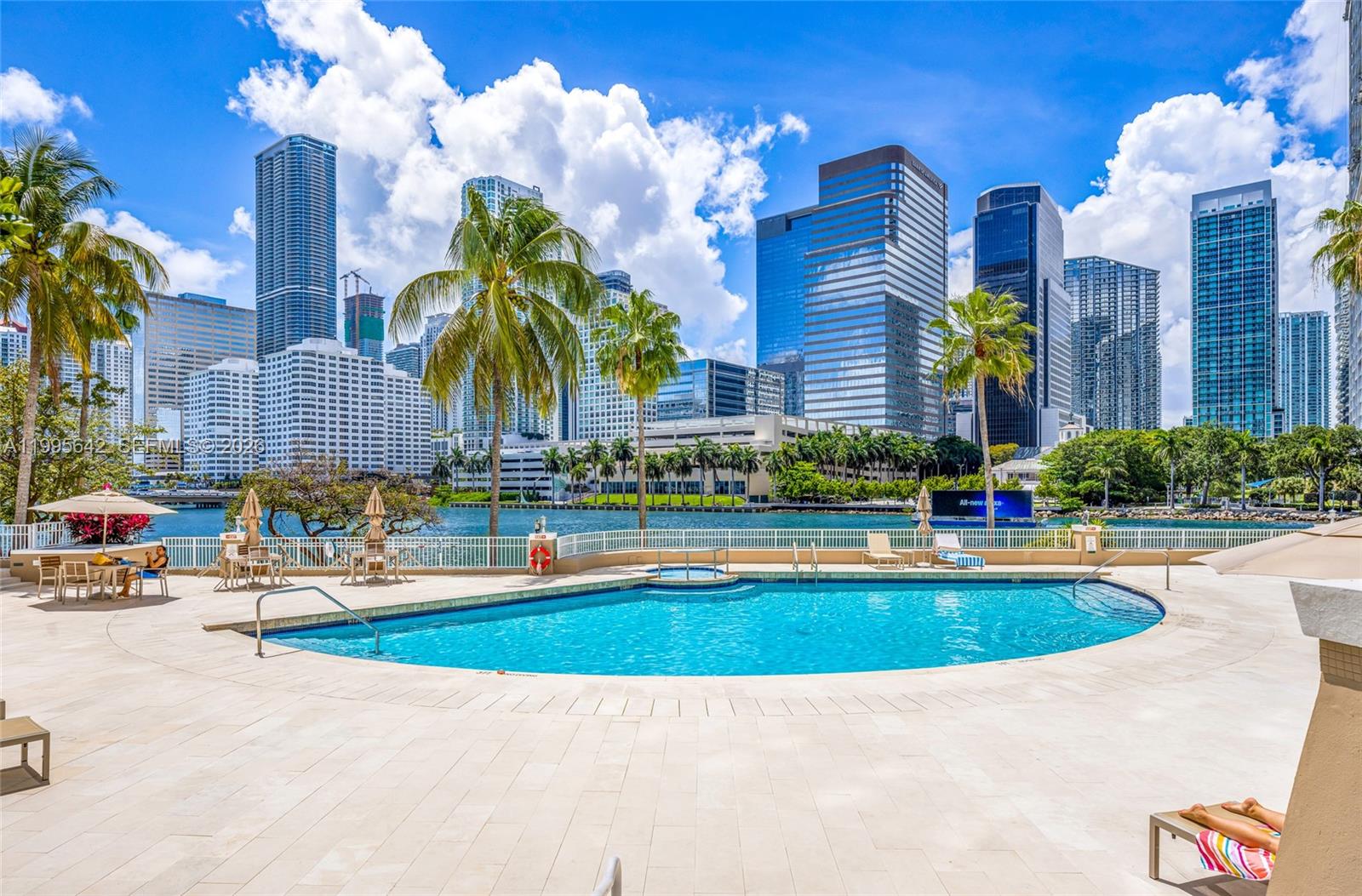 701 Brickell Key Boulevard, Unit 1112 Miami, FL 33131 - Photo 25 of 31 a view of swimming pool with outdoor seating
